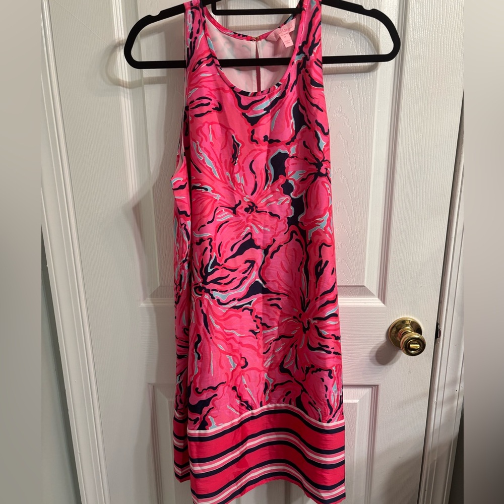 Lilly Pulitzer Pink and Navy Floral Mini Dress